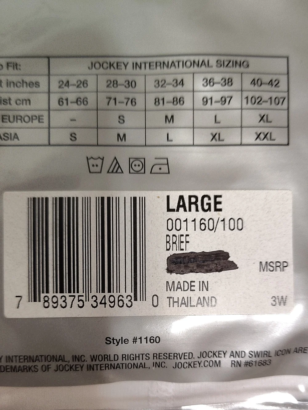 Vintage 2006 Jockey White Low-Rise Briefs with Seamless Waistband 2pk - Size L